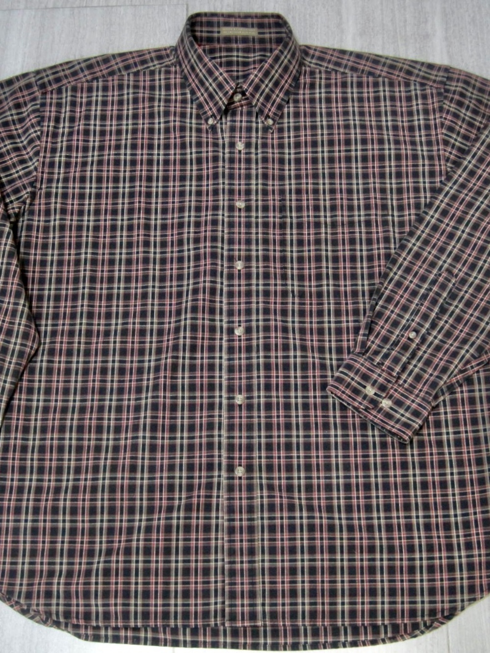 Vintage 90's Wrinkle Resistant Plaid Men's Shirts. Size XXXL